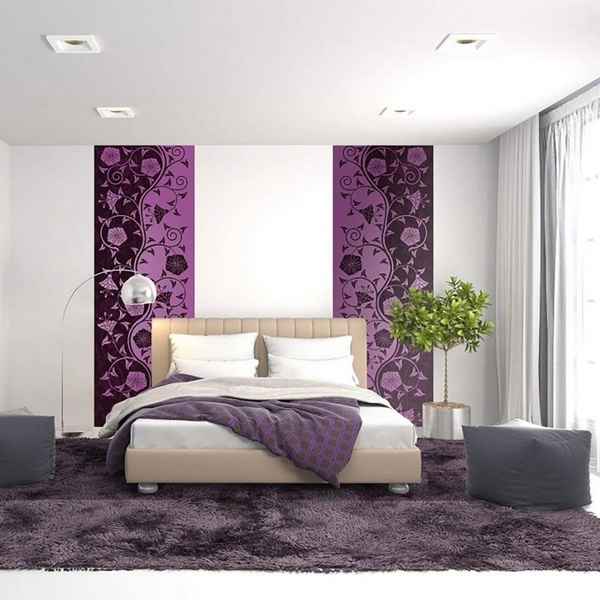 Обои двух видов в спальне:Правила сочетания и Различные комбинации обоев для создания уникального интерьера спальни +Фото