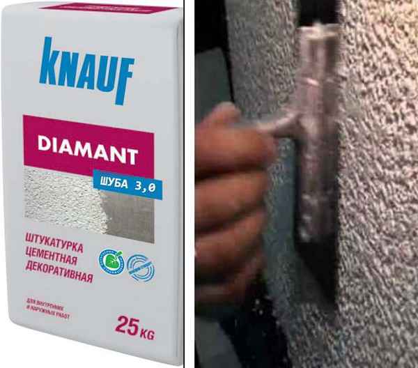 Фактурная штукатурка Knauf Diamant «Короед» декоративная и ее технические хаpaктеристики +Фото и Видео