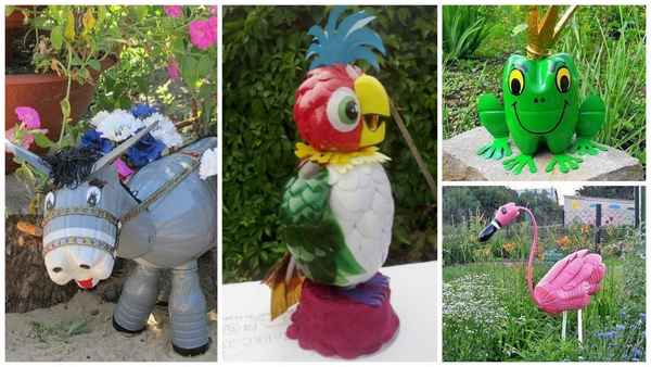 Описание поделок из пластиковых бутылок для сада: Идеи по созданию животных и елочных игрушек +Фото и Видео