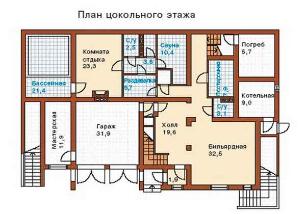 План цокольного этажа с гаражом в частном доме: Виды и Плюсы и Минусы +Фото и Видео проекта