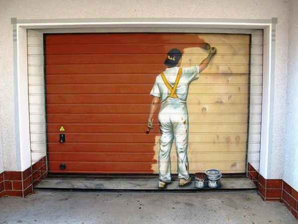 Рисунки на гараже и гаражных воротах своими руками: Идеи +Фото и Видео