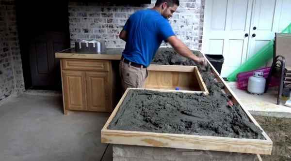 Как быстро и качественно сделать столешницу из бетона для использования в доме? Инструкция +Видео и Фото