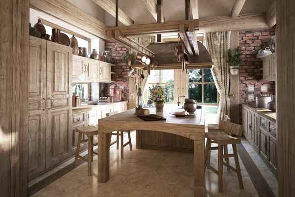 Деревенского стиль дома в интерьере кухни: идеи дизайна +Фото и Видео стиля рустик