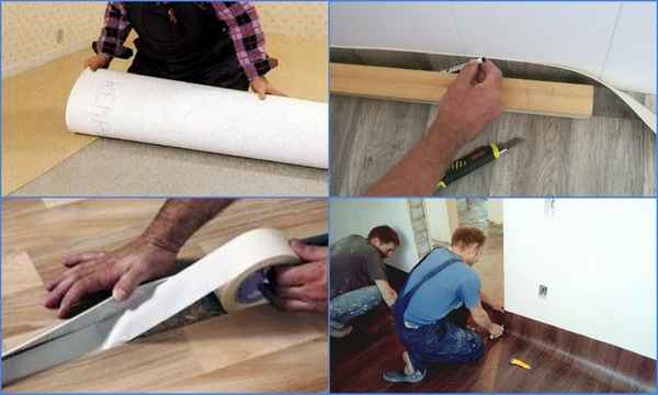 Укладка линолеума на деревянный пол в доме своими руками на фанеру и клейПошаговая инструкция +Видео